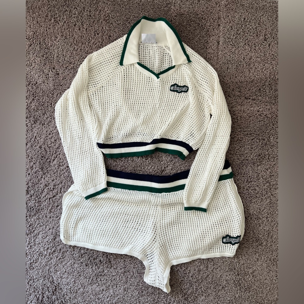 Savage X Fenty White and Green Mesh set